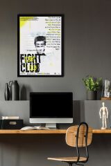 Fight Club Çerçeveli Tablo - Dövüş Kulübü Film Posteri Tablo