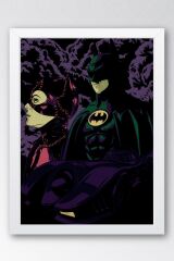 Batman Çerçeveli Tablo - Kedi Kadın Poster Tablo