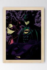 Batman Çerçeveli Tablo - Kedi Kadın Poster Tablo
