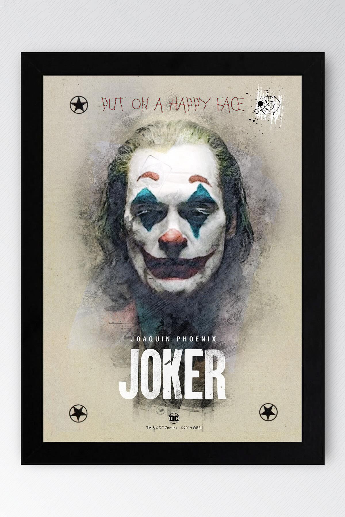 Joker Put On a Happy Face Çerçeveli Tablo - Film Posteri Tablo