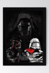 Star Wars Çerçeveli Tablo - Uzay Savaşları Güç Uyanıyor Fim Posteri Tablo