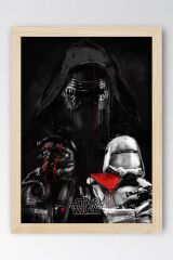 Star Wars Çerçeveli Tablo - Uzay Savaşları Güç Uyanıyor Fim Posteri Tablo