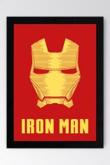 Iron Man Logo Çerçeveli Tablo - Demir Adam Marvel Film Posteri Tablo