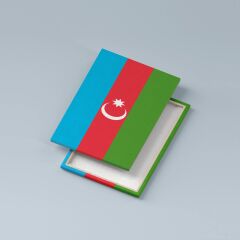 Azerbaycan Bayrağı Kanvas Tablo 40x55cm Dekoratif Tablo