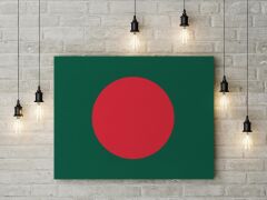 Bangladeş Bayrağı Kanvas Tablo 40x55cm Dekoratif Tablo
