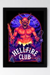 Stranger Things Hell Fire Club Çerçeveli Tablo - Dizi Posteri Tablo