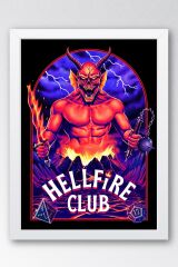 Stranger Things Hell Fire Club Çerçeveli Tablo - Dizi Posteri Tablo