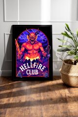 Stranger Things Hell Fire Club Çerçeveli Tablo - Dizi Posteri Tablo