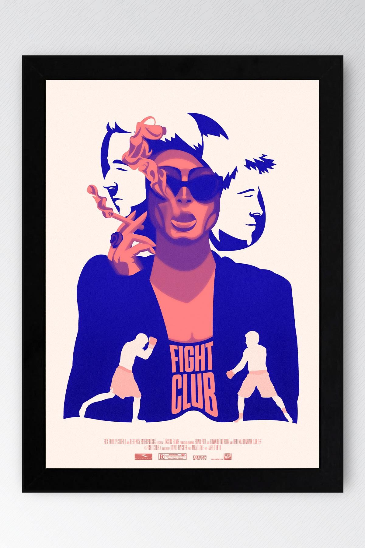 Fight Club Çerçeveli Tablo - Dövüş Kulübü Film Posteri Tablo