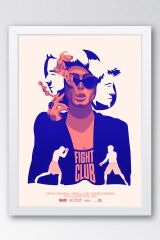 Fight Club Çerçeveli Tablo - Dövüş Kulübü Film Posteri Tablo