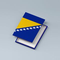 Bosna Hersek Bayrağı Kanvas Tablo 40x55cm Dekoratif Tablo