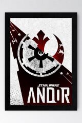 Star Wars Andor Çerçeveli Tablo - Uzay Savaşları Fim Posteri Tablo