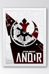 Star Wars Andor Çerçeveli Tablo - Uzay Savaşları Fim Posteri Tablo
