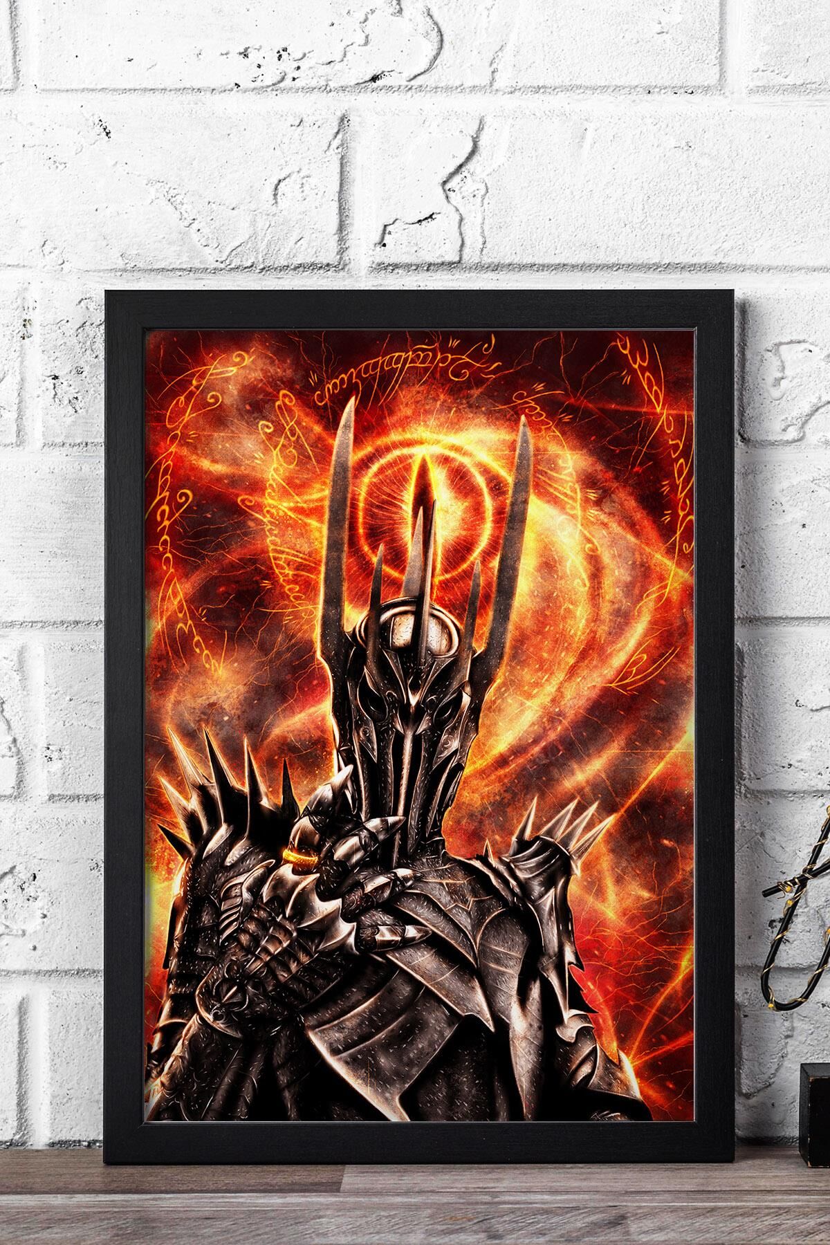 Yüzüklerin Efendisi Sauron Çerçeveli Tablo - Film Posteri Tablo