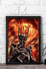 Yüzüklerin Efendisi Sauron Çerçeveli Tablo - Film Posteri Tablo