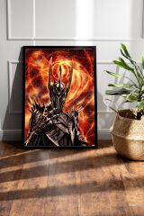 Yüzüklerin Efendisi Sauron Çerçeveli Tablo - Film Posteri Tablo