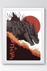Godzilla Çerçeveli Tablo - Film Posteri Tablo