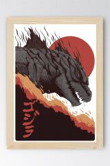 Godzilla Çerçeveli Tablo - Film Posteri Tablo