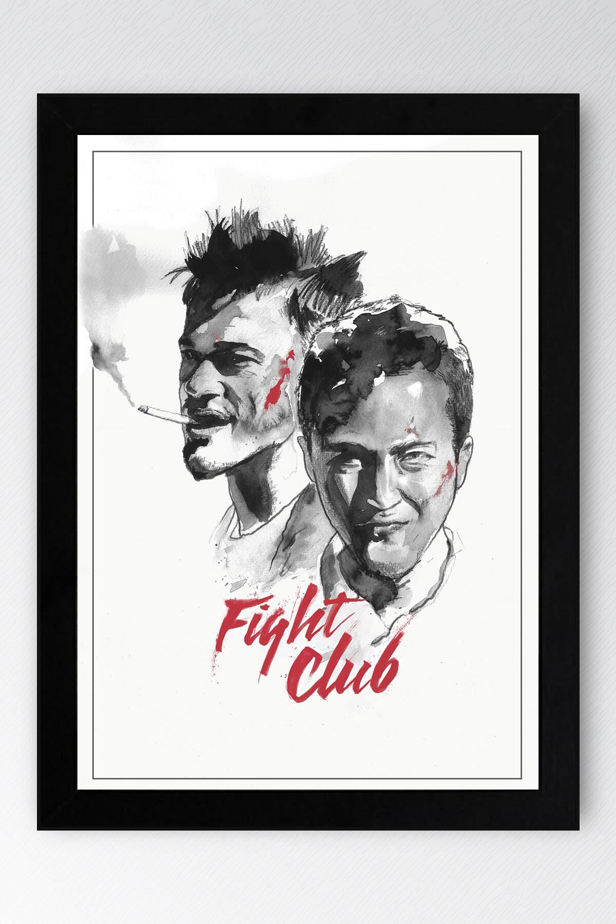 Fight Club Çerçeveli Tablo - Dövüş Kulübü Film Posteri Tablo
