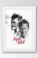 Fight Club Çerçeveli Tablo - Dövüş Kulübü Film Posteri Tablo