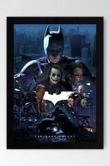 Batman The Dark Knight Çerçeveli Tablo - Joker Kara Şövalye Poster Tablo