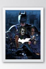 Batman The Dark Knight Çerçeveli Tablo - Joker Kara Şövalye Poster Tablo