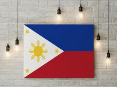 Filipinler Bayrağı Kanvas Tablo 40x55cm Dekoratif Tablo
