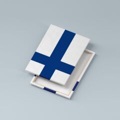 Finlandiya Bayrağı Kanvas Tablo 40x55cm Dekoratif Tablo