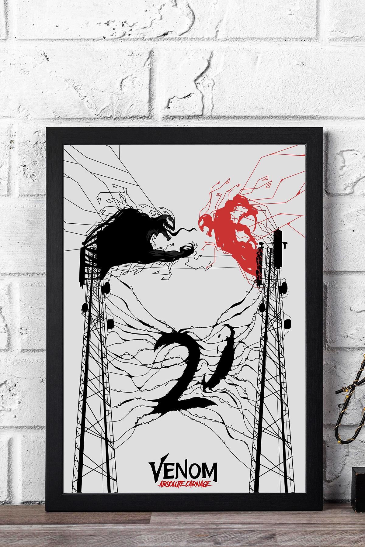 Venom Çerçeveli Tablo - Marvel Film Posteri Tablo