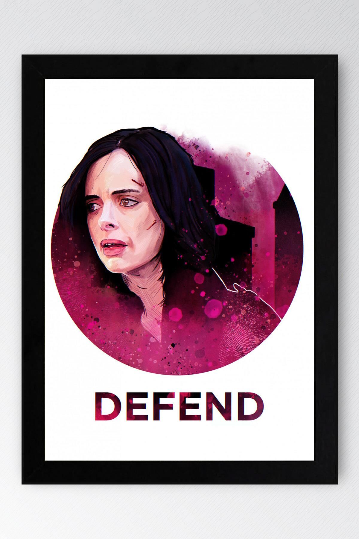 Jessica Jones Çerçeveli Tablo - Marvel Defenders Dizi Posteri Tablo