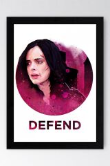 Jessica Jones Çerçeveli Tablo - Marvel Defenders Dizi Posteri Tablo