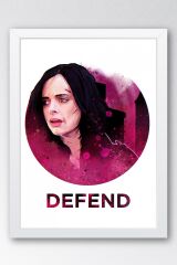 Jessica Jones Çerçeveli Tablo - Marvel Defenders Dizi Posteri Tablo