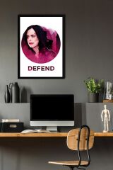 Jessica Jones Çerçeveli Tablo - Marvel Defenders Dizi Posteri Tablo