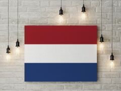 Hollanda Bayrağı Kanvas Tablo 40x55cm Dekoratif Tablo
