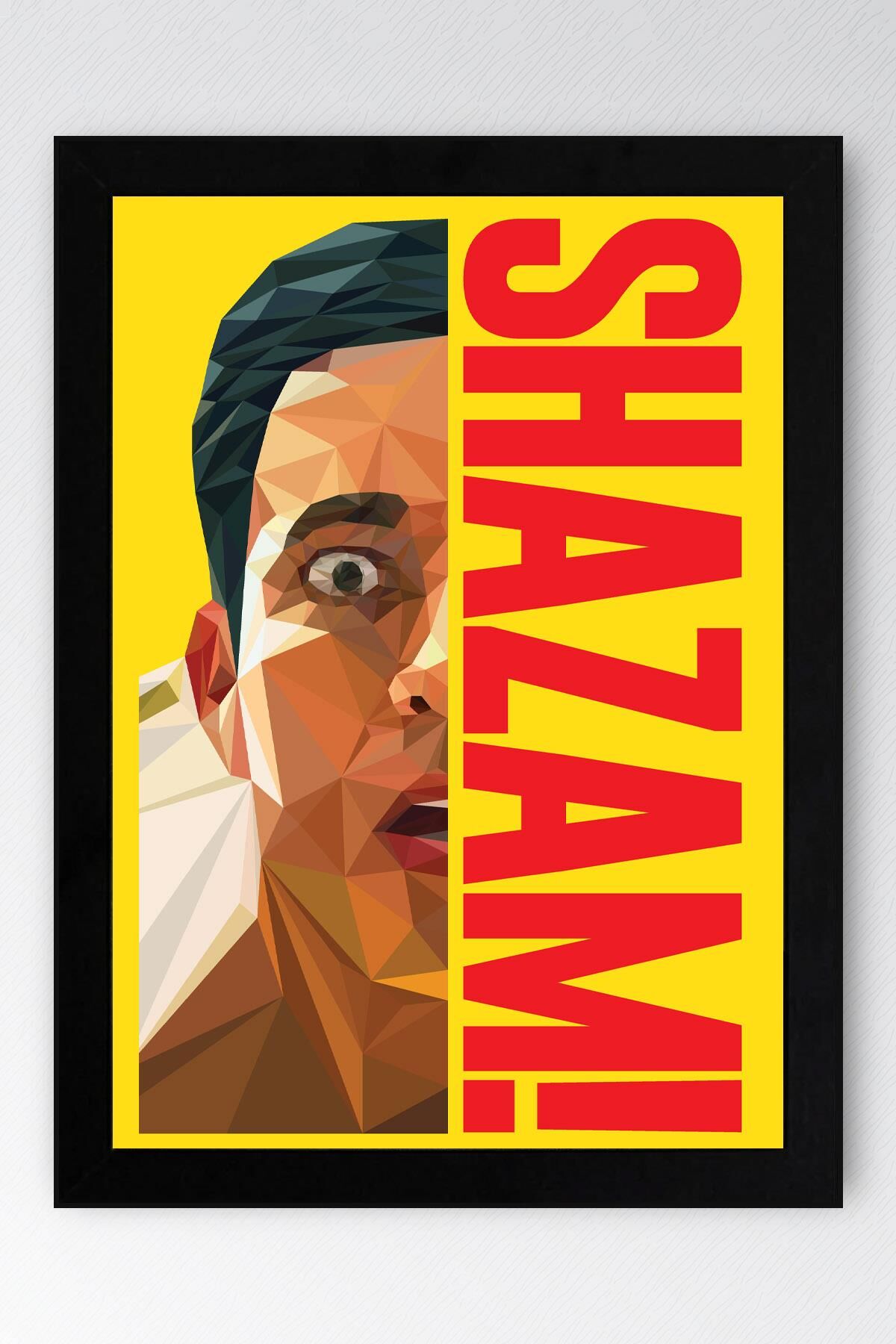 Shazam Çerçeveli Tablo - Shazam Fim Posteri Tablo