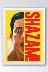 Shazam Çerçeveli Tablo - Shazam Fim Posteri Tablo