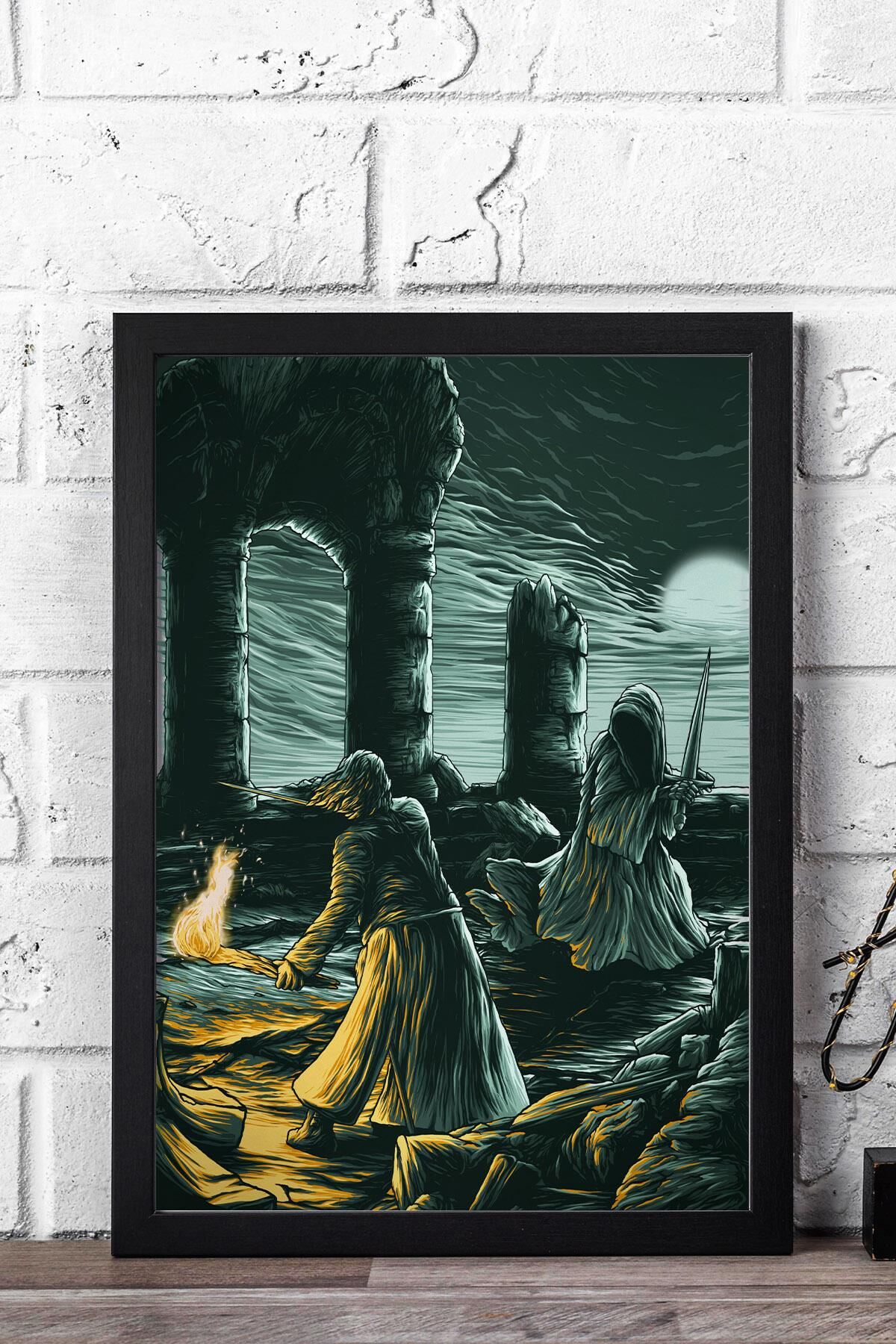 Yüzüklerin Efendisi Çerçeveli Tablo - Amon Sül Fırtınabaşı Aragorn Nazgul Poster Tablo
