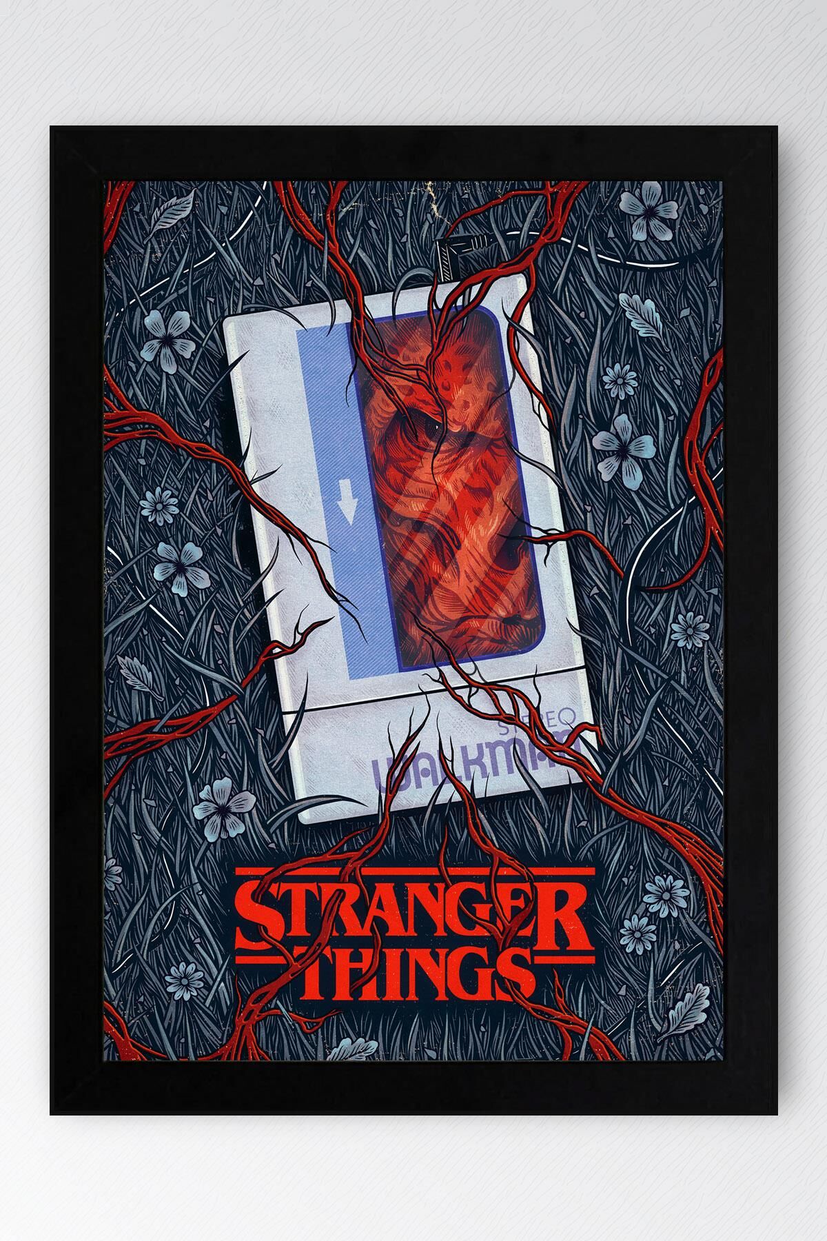 Stranger Things Demogorgon Çerçeveli Tablo - Dizi Posteri Tablo