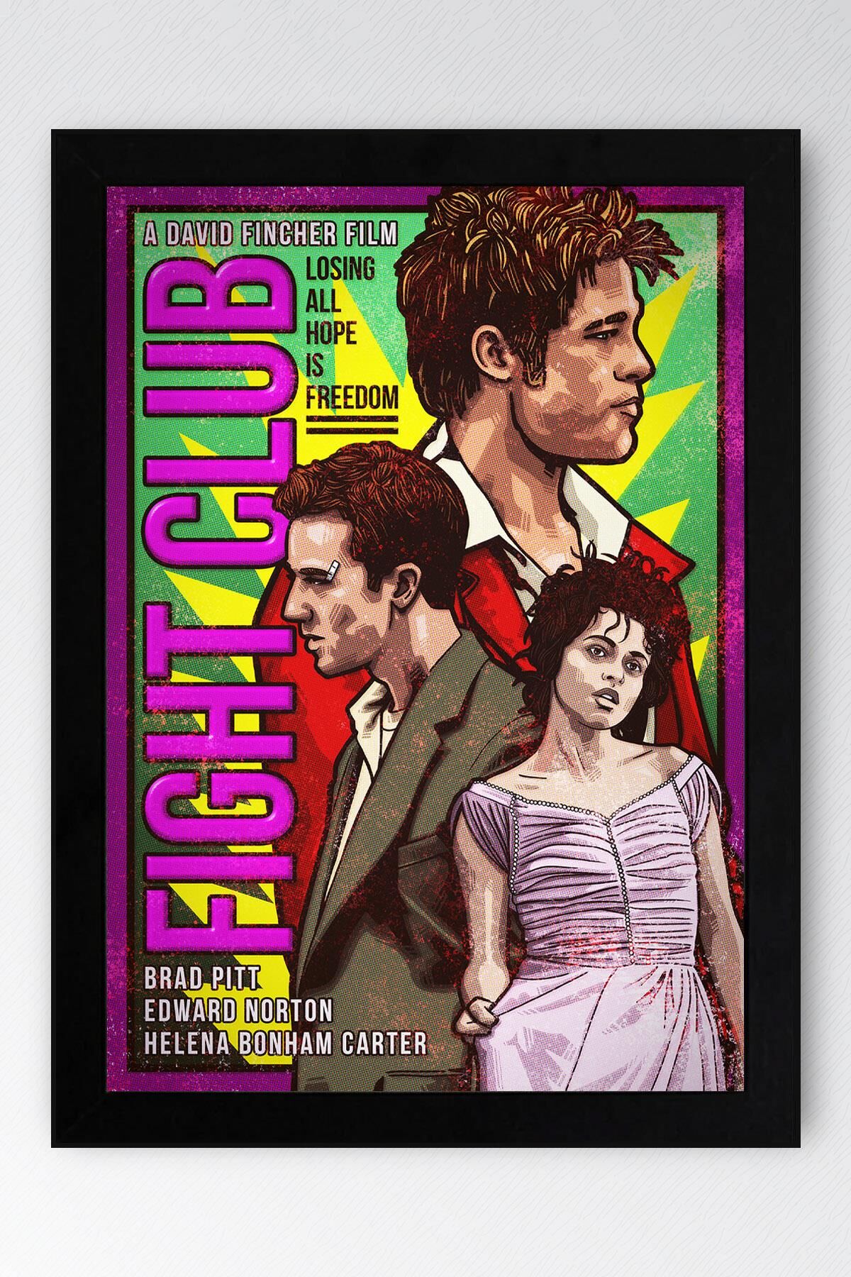 Fight Club Çerçeveli Tablo - Dövüş Kulübü Film Posteri Tablo