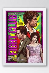 Fight Club Çerçeveli Tablo - Dövüş Kulübü Film Posteri Tablo