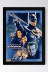 Batman Çerçeveli Tablo - Eski Film Afişi Poster Tablo