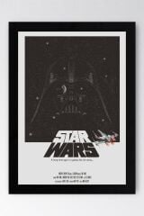Star Wars Darth Vader Çerçeveli Tablo - Uzay Savaşları Fim Posteri Tablo