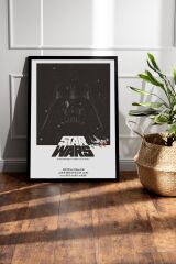 Star Wars Darth Vader Çerçeveli Tablo - Uzay Savaşları Fim Posteri Tablo
