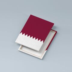 Katar Bayrağı Kanvas Tablo 40x55cm Dekoratif Tablo