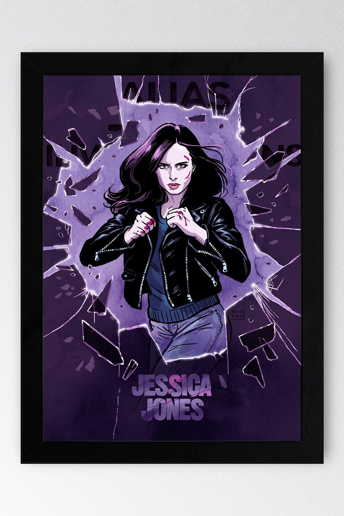 Jessica Jones Çerçeveli Tablo - Marvel Dizi Posteri Tablo