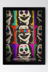 Joker Çerçeveli Tablo - Film Posteri Tablo 30x42 - Siyah