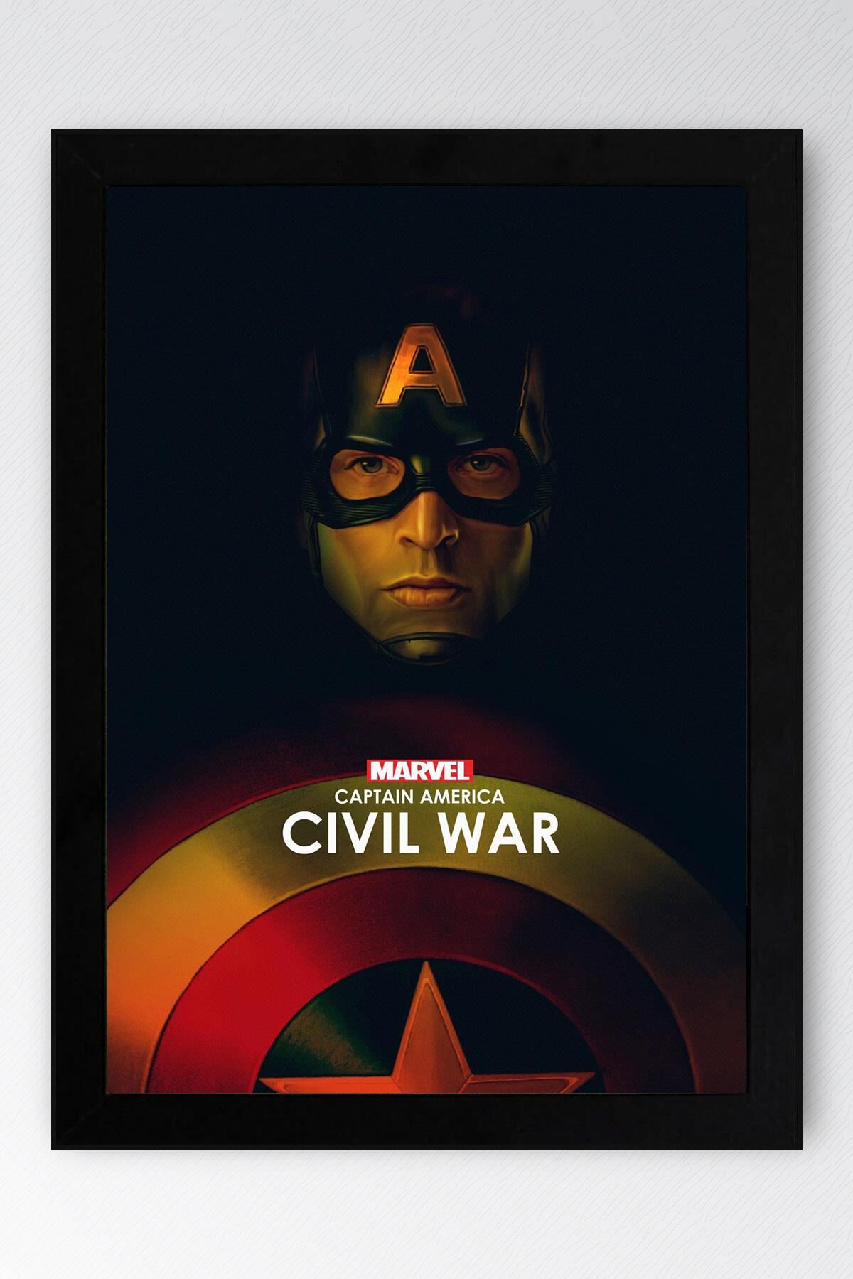 Captain America Çerçeveli Tablo - Kaptan Amerika Marvel Poster Tablo