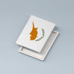 Güney Kıbrıs Rum Bayrağı Kanvas Tablo 40x55cm Kıbrıs Cumhuriyeti Bayrağı Dekoratif Tablo