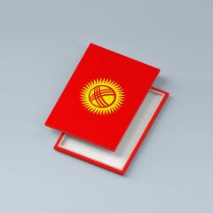 Kırgızistan Bayrağı Kanvas Tablo 40x55cm Dekoratif Tablo