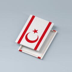 KKTC Bayrağı Kanvas Tablo 40x55cm Kuzey Kıbrıs Türk Bayrağı Dekoratif Tablo